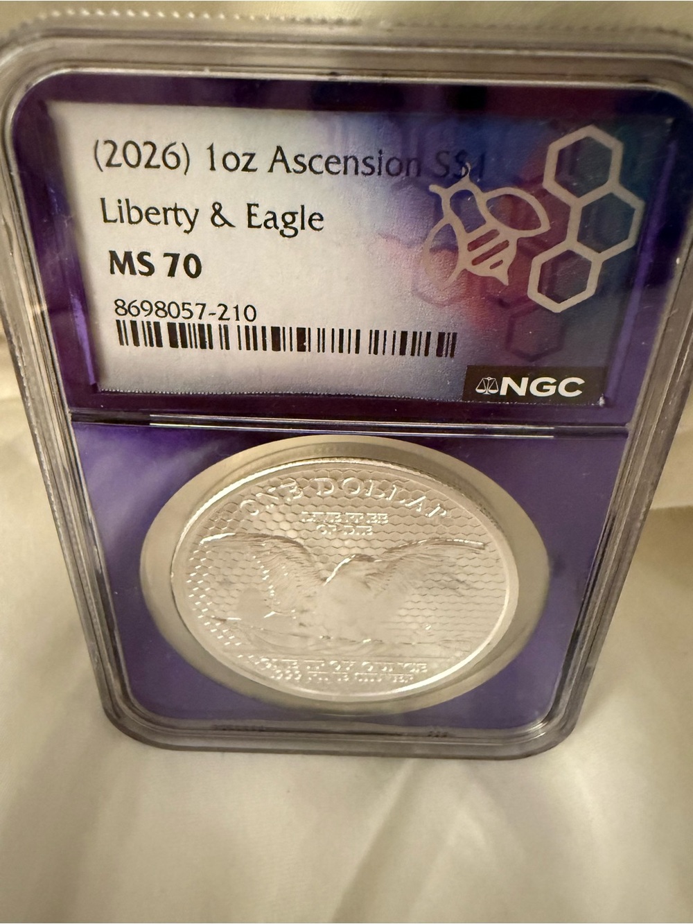 2026 1oz Ascension Liberty & Eagle Silver Coin MS70 - NGC